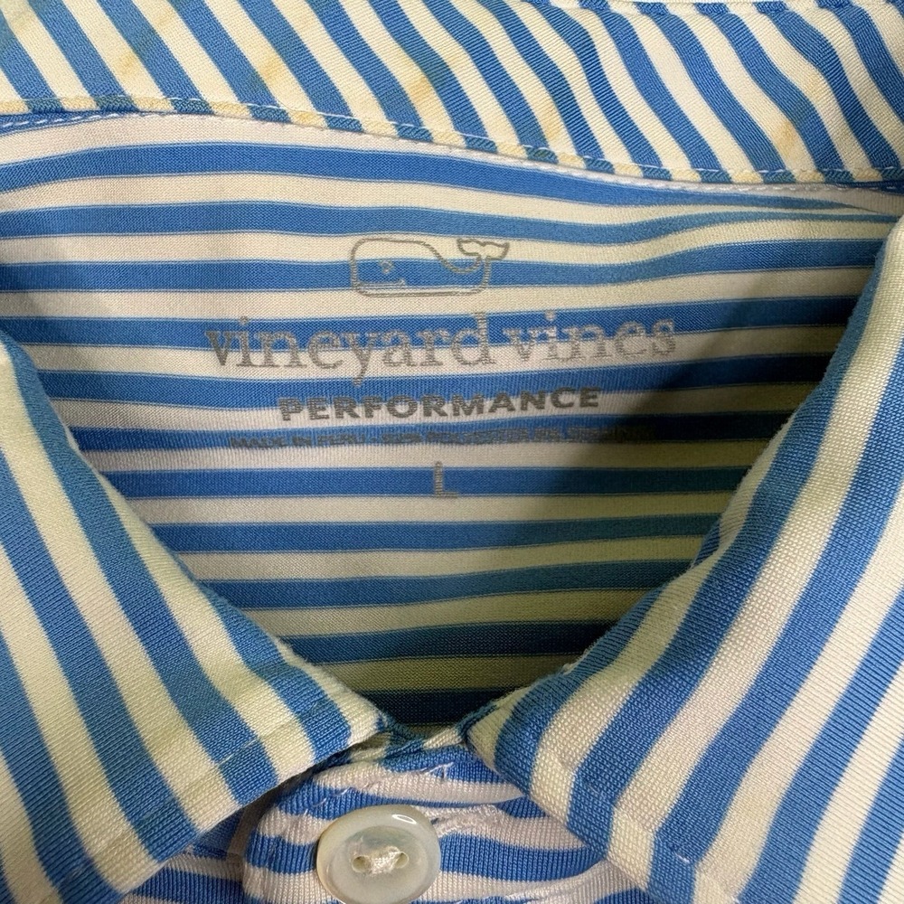 Vineyard Vines Performance Polo Golf Shirt Striped Short Sleeve Men Large Bundle - Picture 6 of 13